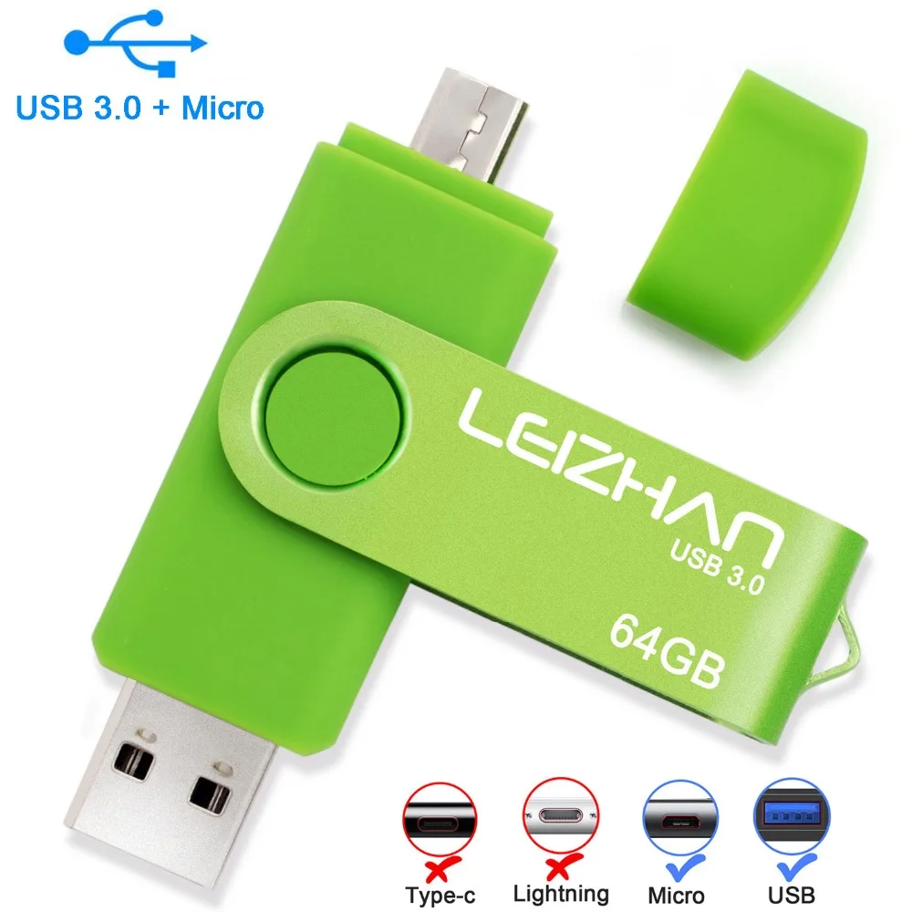 High Quality Micro OTG Flash usb stick pen drive 16gb memory 32gb pendrive 8gb 64gb 128gb Android flash cle | Компьютеры и офис
