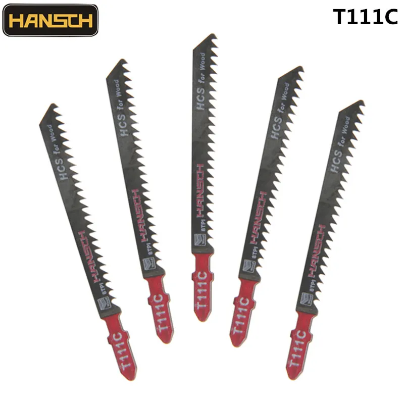 Лезвия для джига HANSCH T111C 5 шт. 100х3 Bosch Metabo Dewalt Makita AEG Festo Holzher KESS режущий