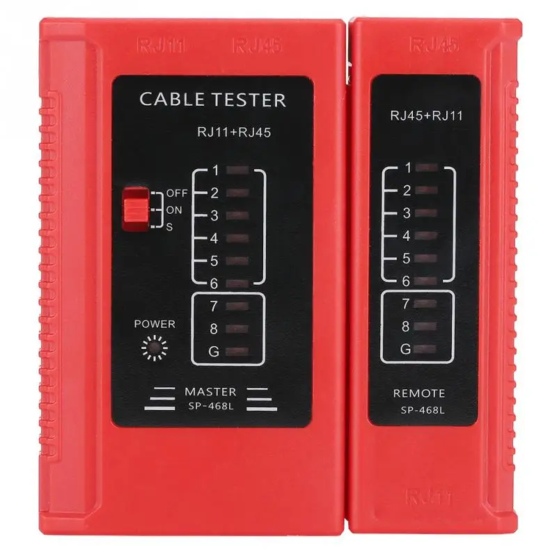 Wire Lead Testing Tool WZ-468 RJ45 and RJ11 Network Cable Tester Ethernet LAN Test Measuring Tools |