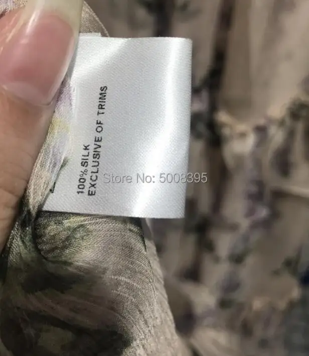 100% шелковое платье миди с цветочным принтом асимметричный подол оборки детали