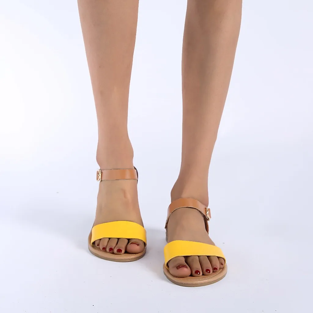 Сандалии SAGACE женские на плоской подошве Босоножки с открытым носком