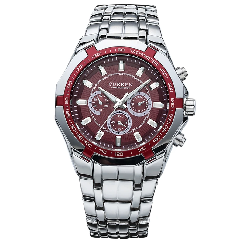 Curren 8084 мужские деловые часы оригинальный бренд полностью Стальные наручные