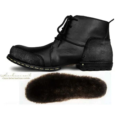 black with fur OTTO ZONE/модные ботинки; ботильоны из натуральной коровьей кожи; сезон осень-зима; кожаная обувь с хлопковой подкладкой; обувь с заклепками; зимние ботинки - Цвет: black with fur