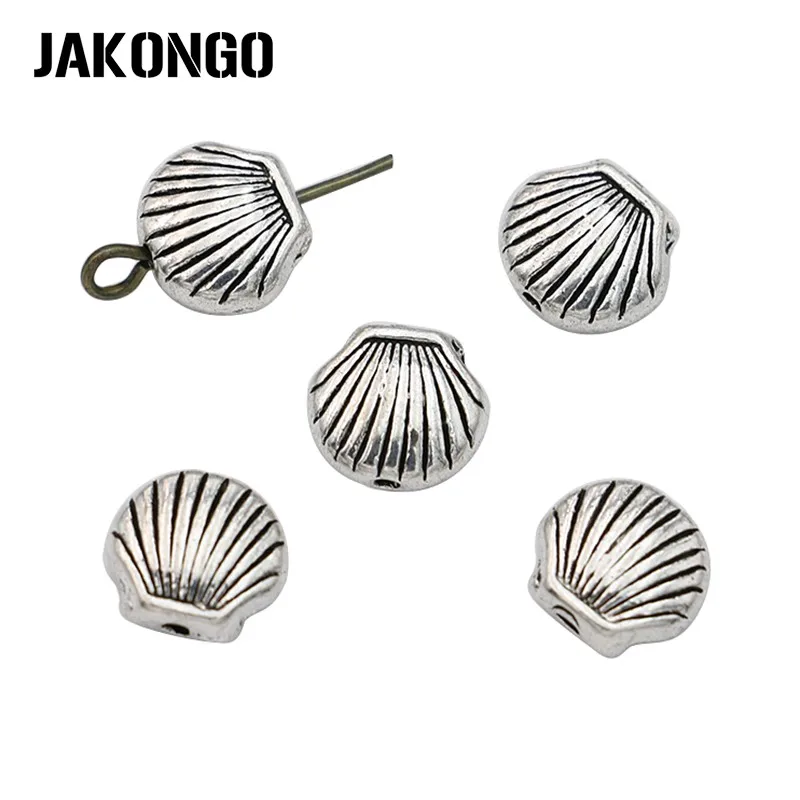 Бусины Из ракушки JAKONGO античные посеребренные Винтажные бусины для изготовления