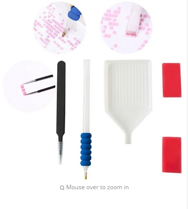 Embroidery Pen Diamond Painting Tools 5D Stitch Mosaic Glue Kit Tweezers/pen/glue/plasticTray Set | Дом и сад