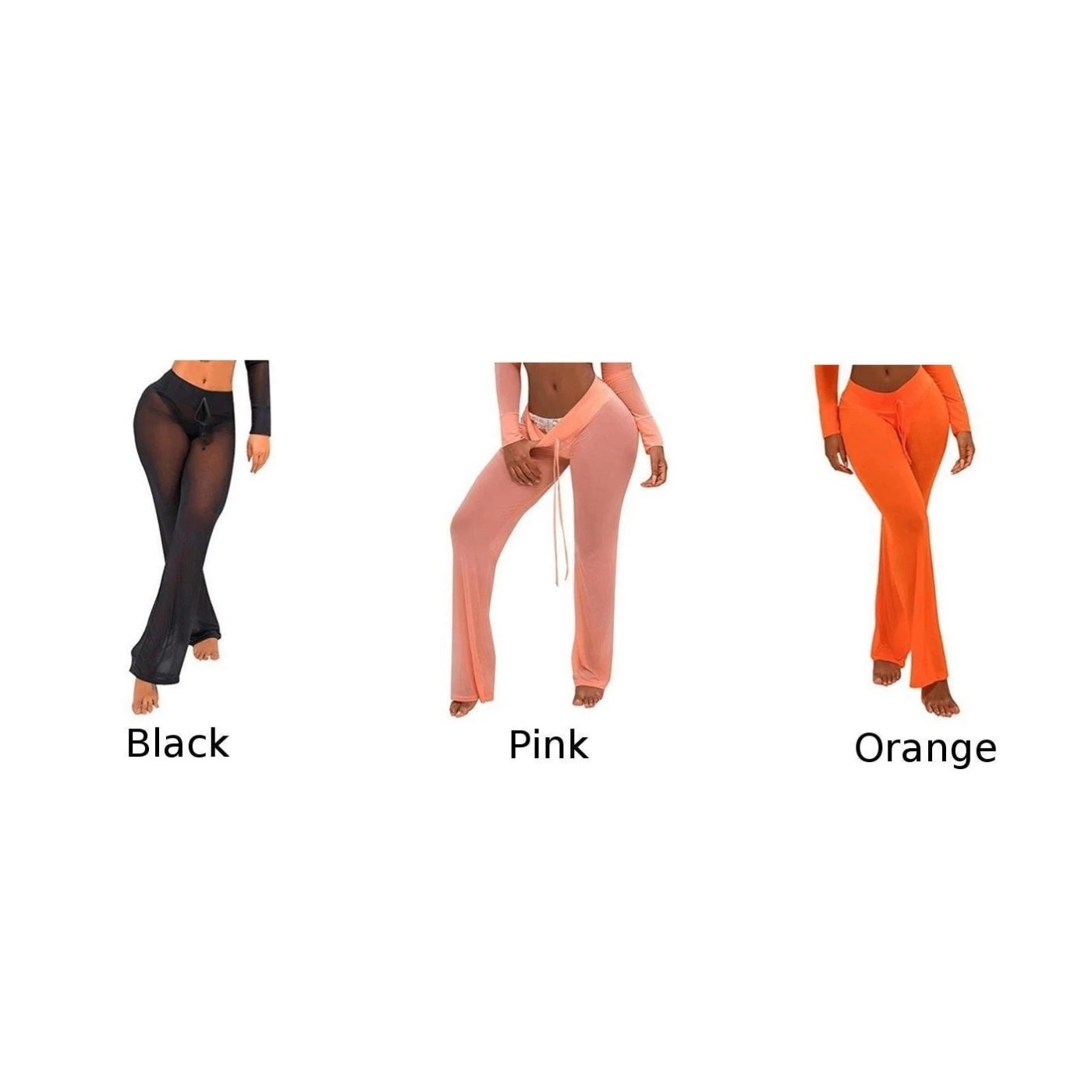 Женские брюки женские пляжные летние сетчатые модные вечерние однотонные