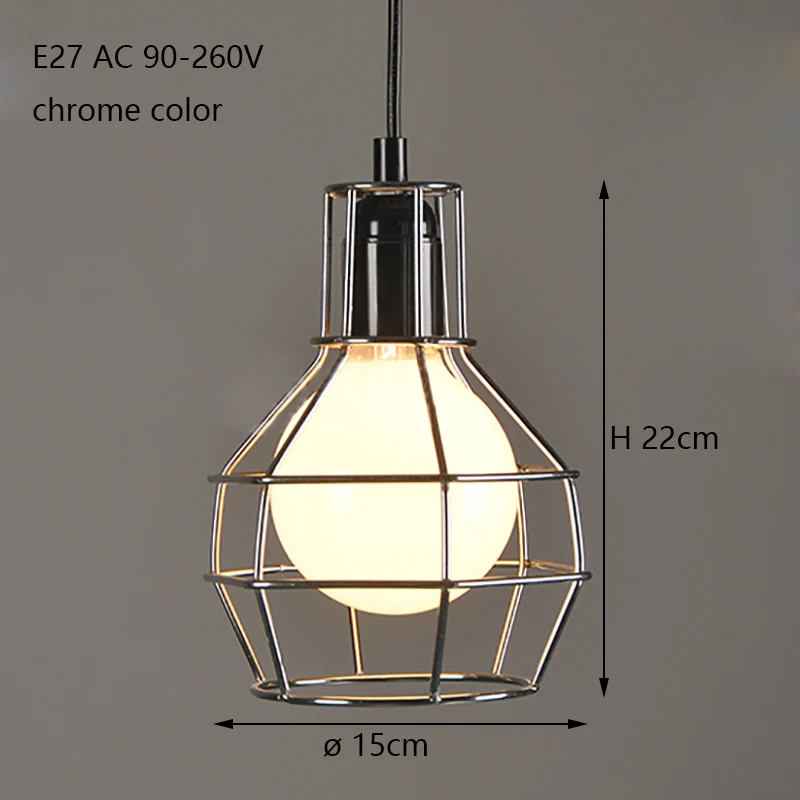 Цветные винтажные подвесные светильники E27 в стиле лофт индастриал со склада