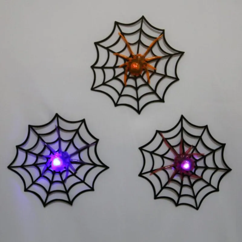 Светодиодная светящаяся Паучья паутинка реквизит для Хэллоуина детские игрушки
