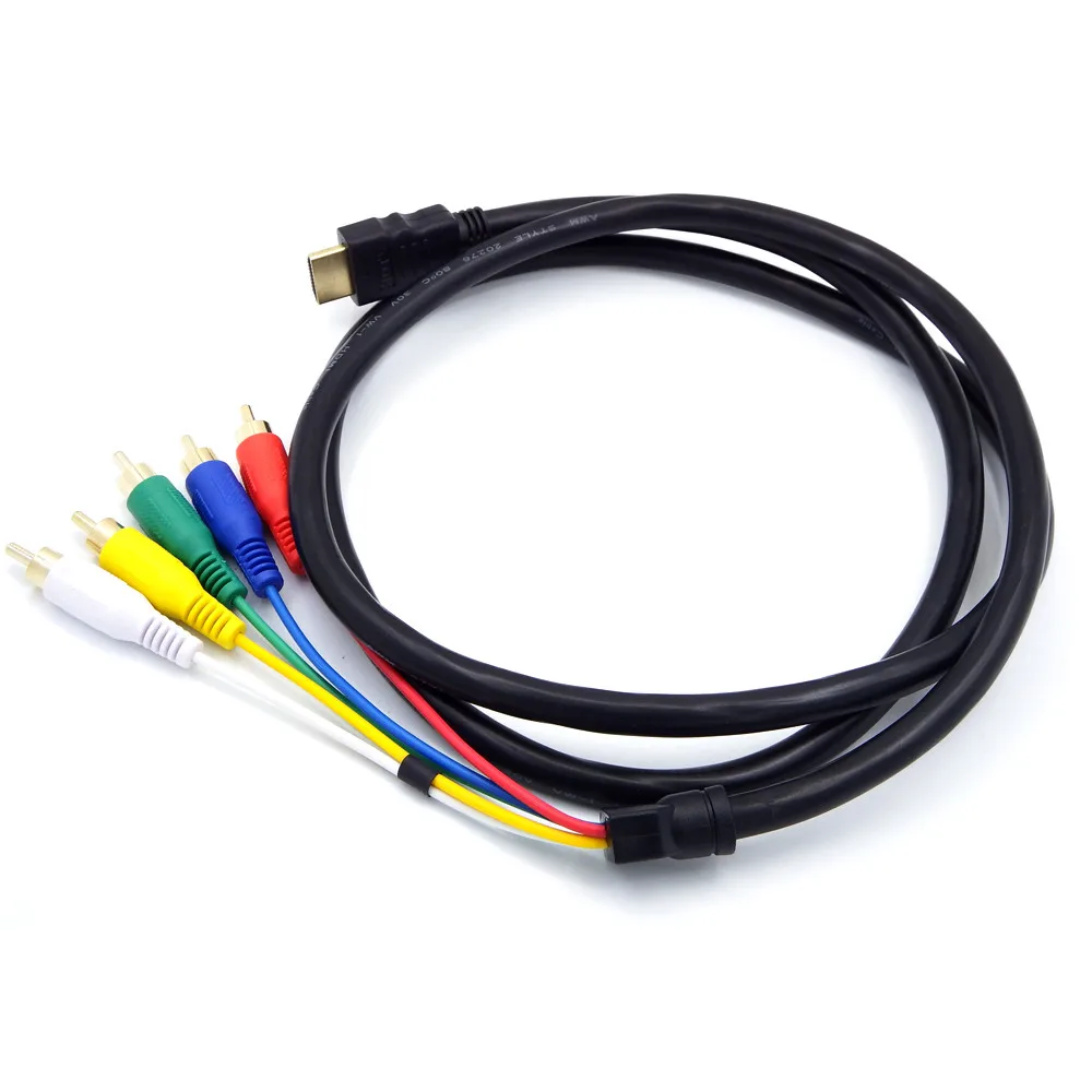Видео Аудио HDMI штекер к 3 RCA AV кабель адаптер Компонент DV преобразователь в ТВ