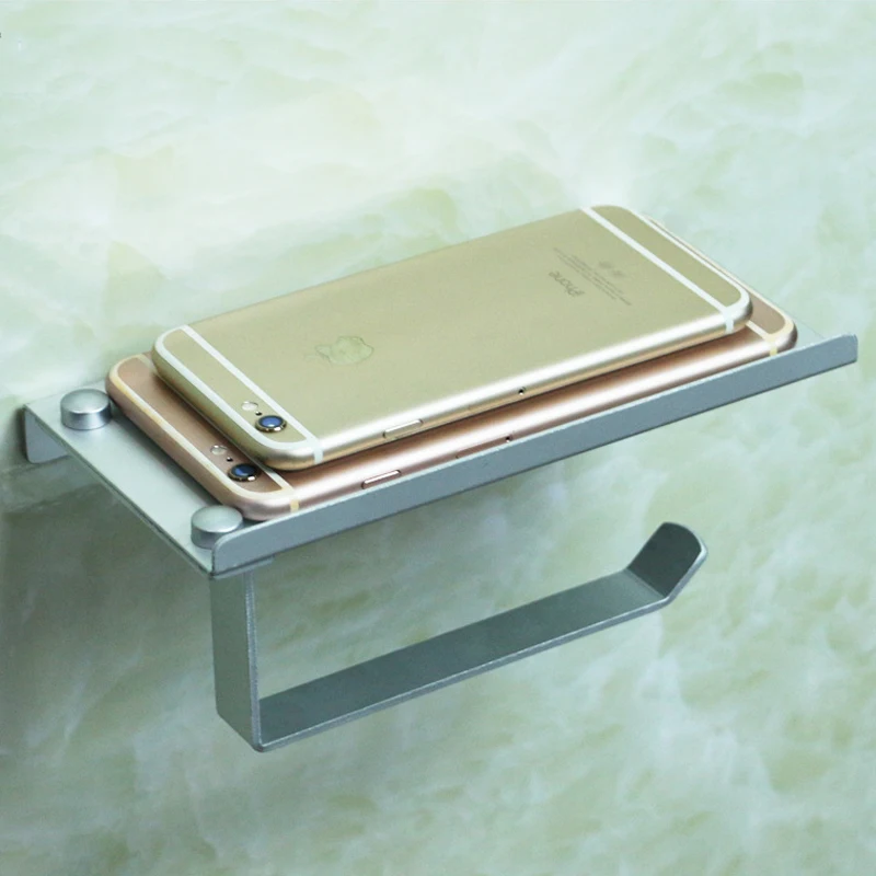 Модный держатель для туалетной бумаги с полкой полка хранения мобильного