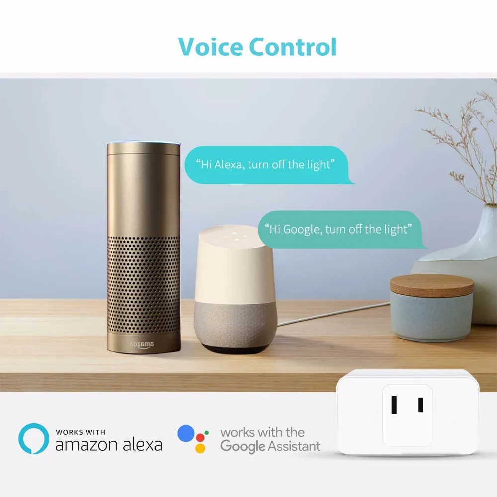 Smart WiFi Plug Mini поддержка Amazon Alexa и Google Assistant IFTTT дистанционное управление через