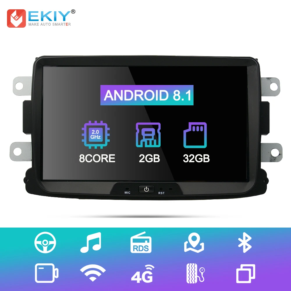 EKIY 8 ''Android 1 Восьмиядерный автомобильный мультимедийный плеер для RENAULT DUSTER ZEN