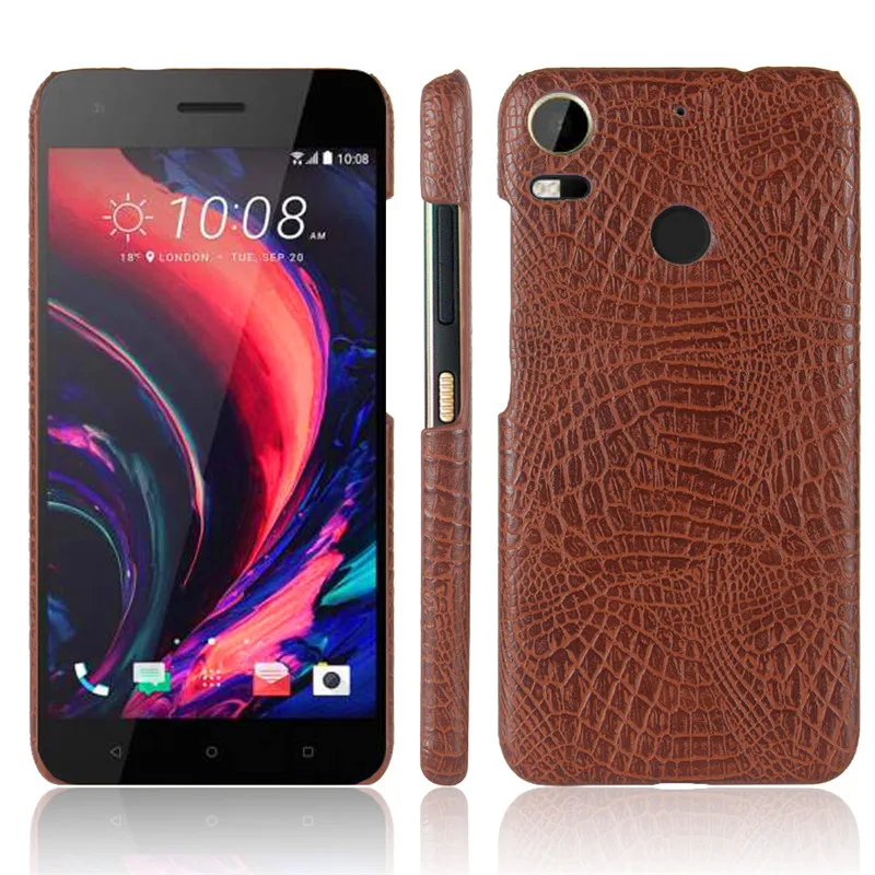 Для HTC Desire 10 Pro 10Pro 5 &quotчехол с крокодиловым узором Жесткий ПК Обложка на заднюю