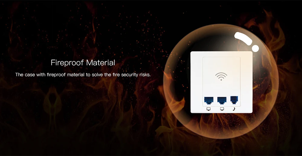 В розетке Беспроводной Wi-Fi AP маршрутизатор 802.11n 2 порта Ethernet 1 порт RJ11 беспроводная точка доступа PoE 48 в питание