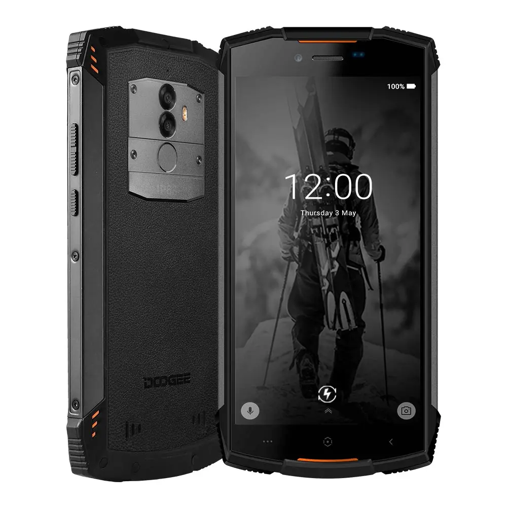 Fashion Orange IP68 Водонепроницаемый DOOGEE S55 5,5 дюймов 18:9 смартфон 4 ГБ ОЗУ 64 Гб ПЗУ 5500 мАч MTK6750T Восьмиядерный Android 8,0 две sim-карты 13,0 МП 5V2A - Цвет: Fashion Orange