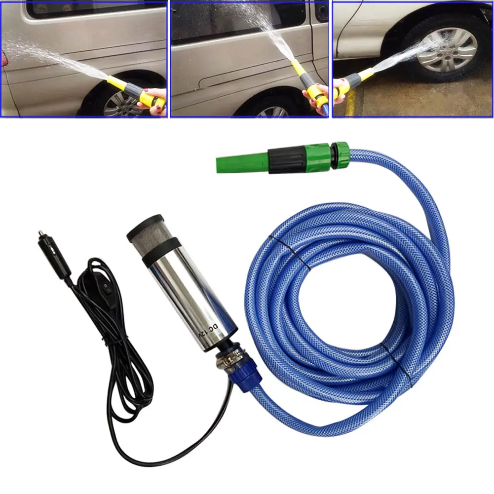 DC 12 В Портативный Регулируемый садовый шланг высокого давления погружной насос