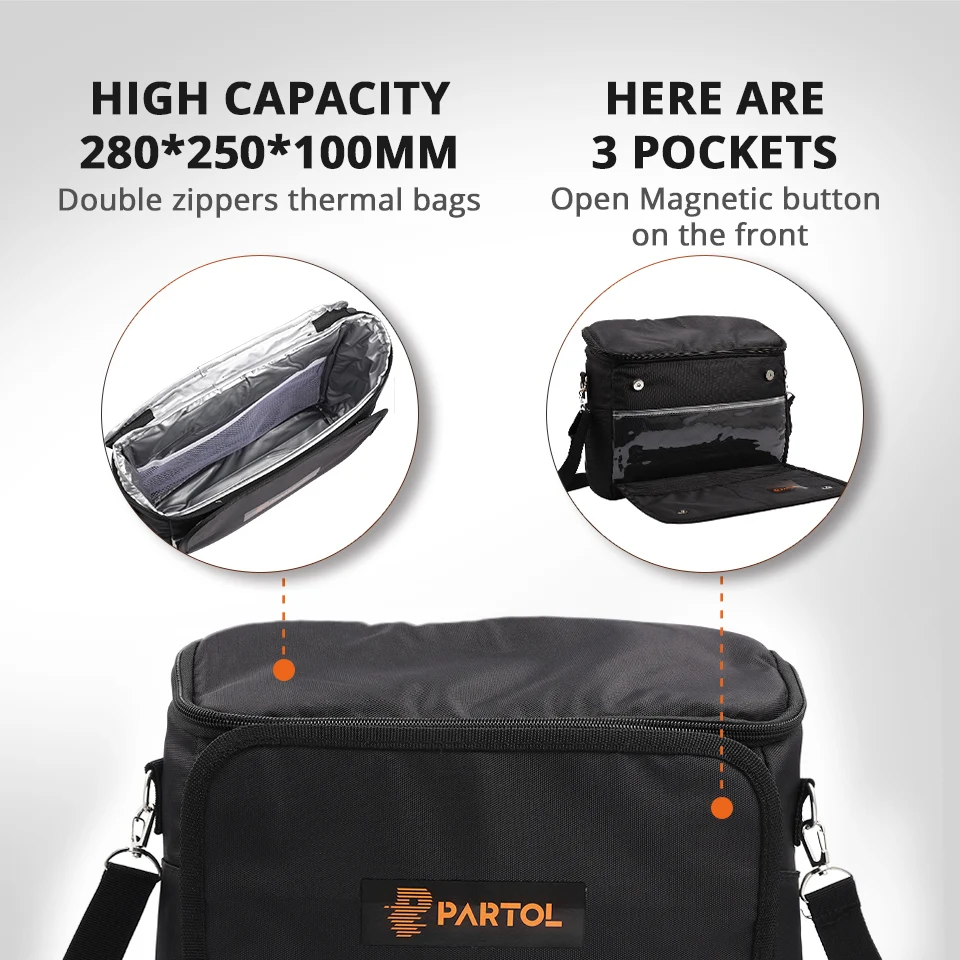 Partol Multi Pokcets Путешествия автомобилей сумка для хранения черный органайзер