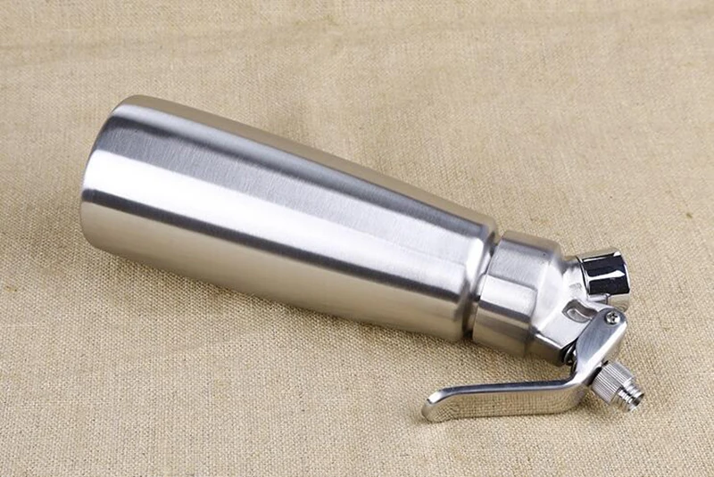 Новый 1 литровый коммерческий Серебряный дозатор для взбитых сливок из