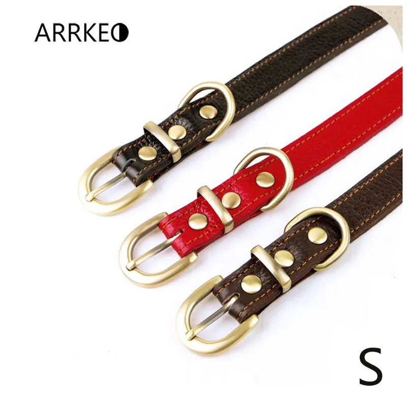 ARRKEO кожаный ошейник Pet Ошейники для маленький средний большой размеры S M l собак