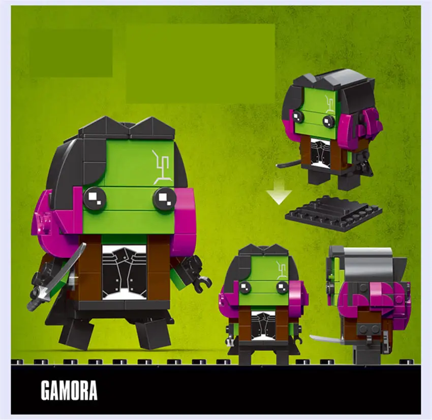 Decool 6841-46 superboy gamora DC super heros brickheadz фигуры кирпичные головки модели комплектов конструкторов