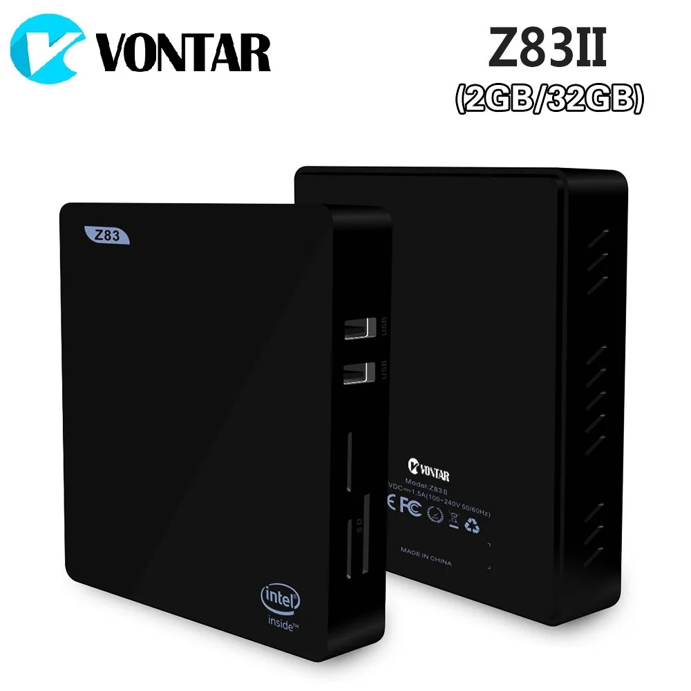VONTAR Мини ПК Atom x5 Z8350 Поддержка Windows 10 и Linux 4 Гб 64 BT 0 USB3.0 1000 м LAN 2 4G + 5 8G Dual Wifi TV Box|tv box|wifi