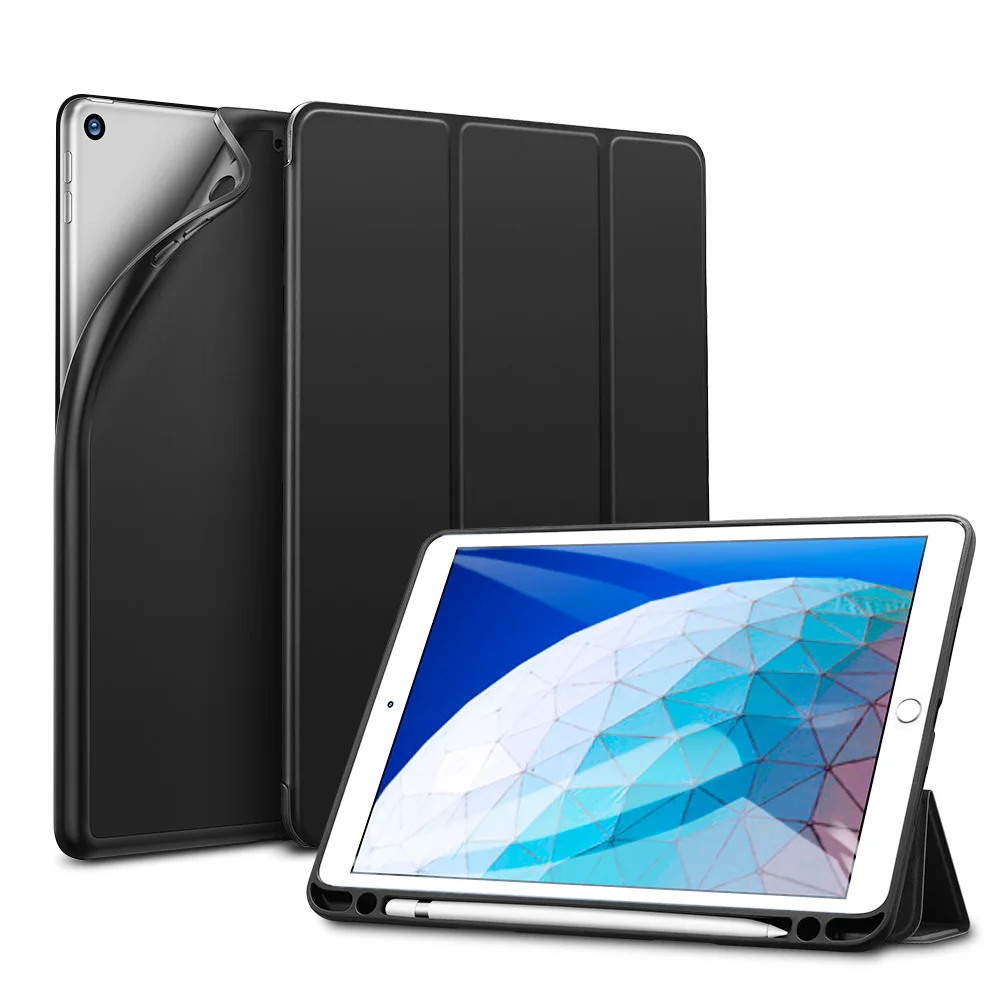 ESR чехол для iPad Air 3 Фолио крышка отделения для резинового масла ультра тонкий умный чехол Мягкий ТПУ задний Чехол с карандашом слот для iPad Air
