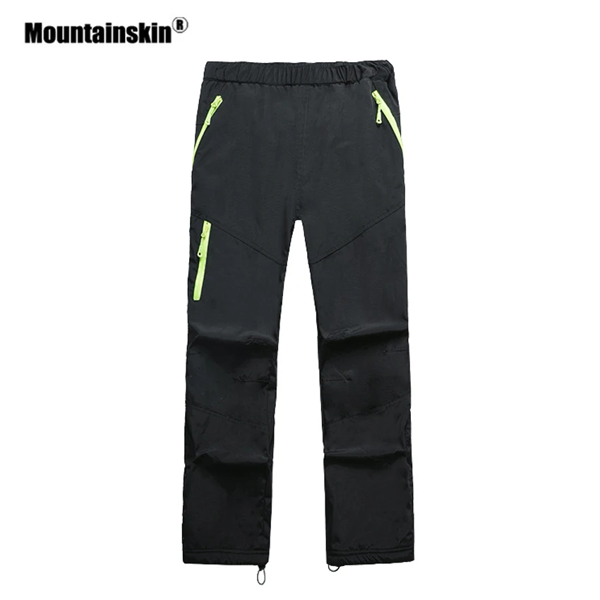 Mountainskin/Детские зимние плотные флисовые штаны Детские уличные водонепроницаемые