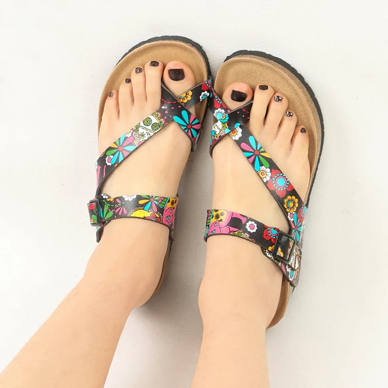 Женские босоножки мягкая пробковая обувь на высоком каблуке женские летние