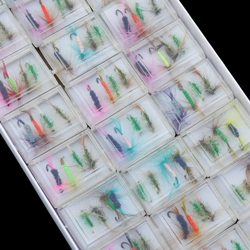 Мушек для ловли нахлыстом 96 шт./компл. завязывания насекомых с Крючки лосось