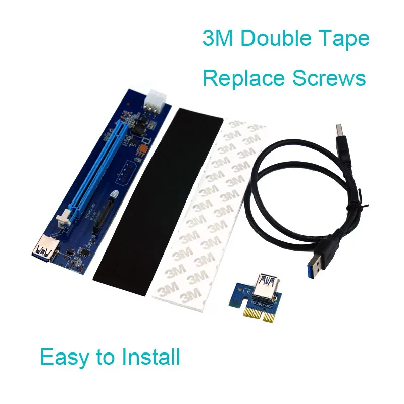 Бесплатная пробная версия IT GO 6 шт. PCI Express PCIe x1 к x16 переходная карта 60 см USB 3 0