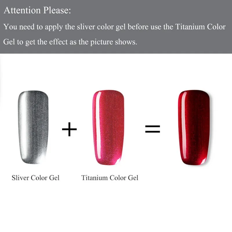 Гель лак для ногтей серии ROSALIND titanium металлический зеркальный эффект УФ