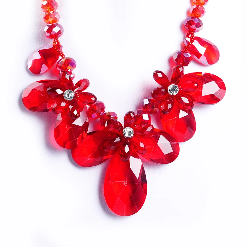 Новая мода трендовые многоцветные АБ многогранные хрустальные бусы цепочка с