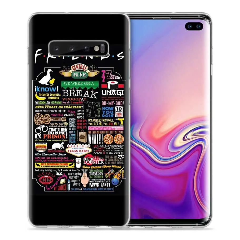 10 Друзей вместе ТВ Показать чехол для samsung Galaxy S8 S9 S10 5G S10e S7 Note 8, 9, 10, J4 J6 плюс J5 J8 J3 силиконовые чехлы для телефона - Color: 10