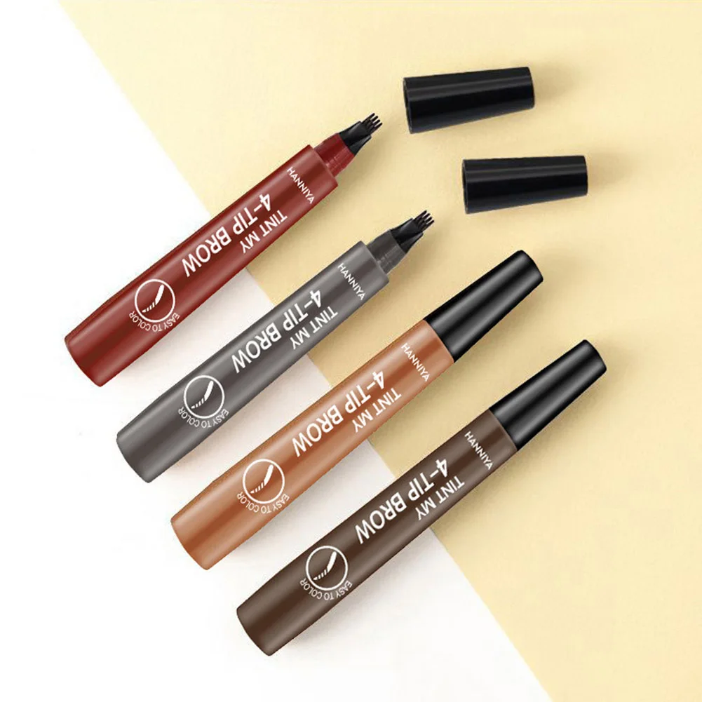 1 Pcs Women Lady Eyebrow Pen Eye Makeup Waterproof Long Lasting 4 Head Cosmetic Tool WH998 | Красота и здоровье