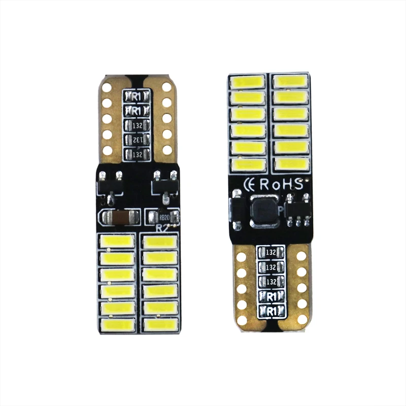 1000 шт. T10 W5W 4014 24SMD авто светодиодный автомобильные лампы для чтения просвет