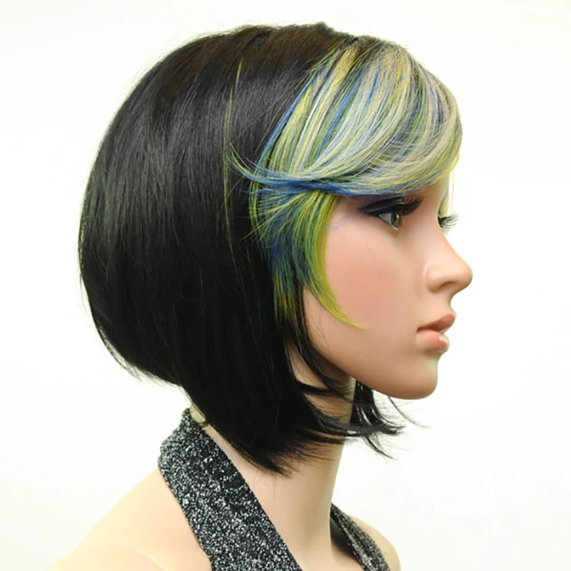 HAIRJOY, Женский синтетический парик для волос, 3 цвета, много цветов, короткие прямые парики, Термостойкое волокно, доступно 10 цветов