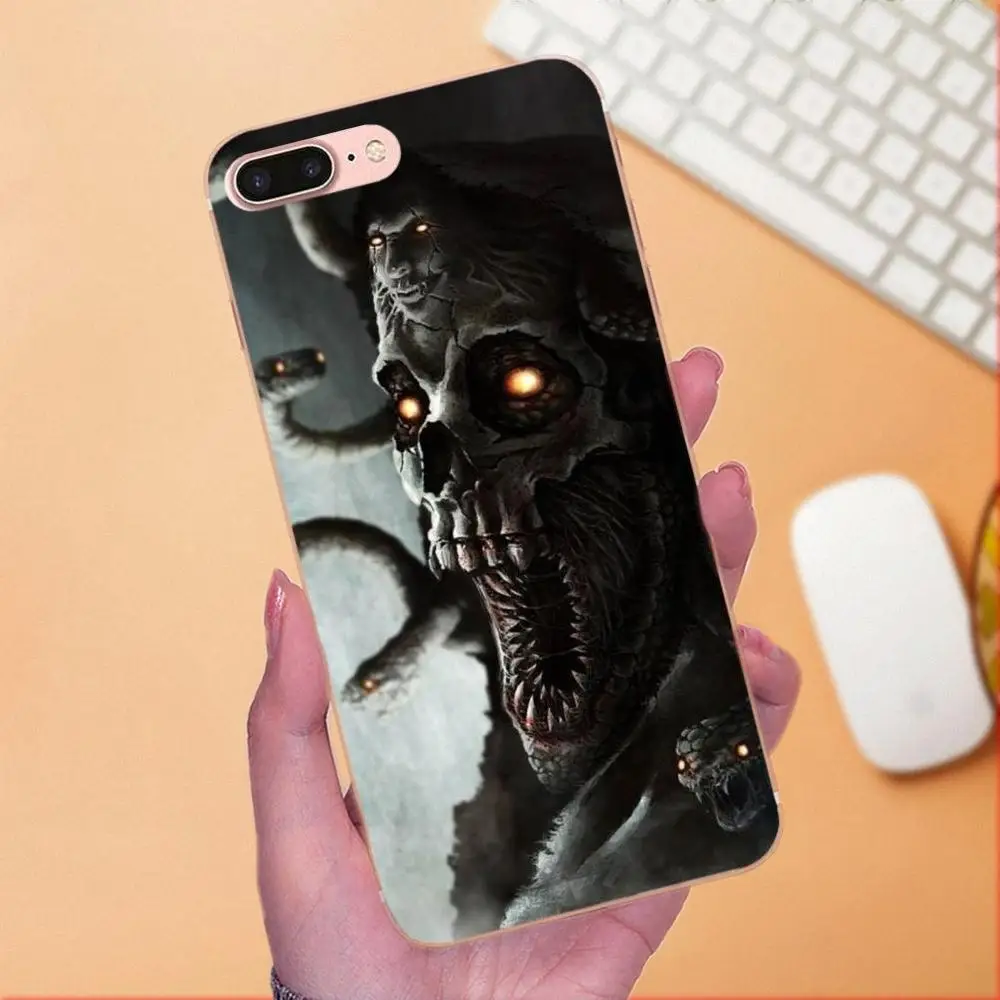 Grim Reaper принт черепа для Huawei P7 Honor 4C 5A 5C 5X 6 6C 6A 6X 7 7X 8 9 V8 V10 Y3II Y5II G8 Play Lite|Чехлы-накладки|