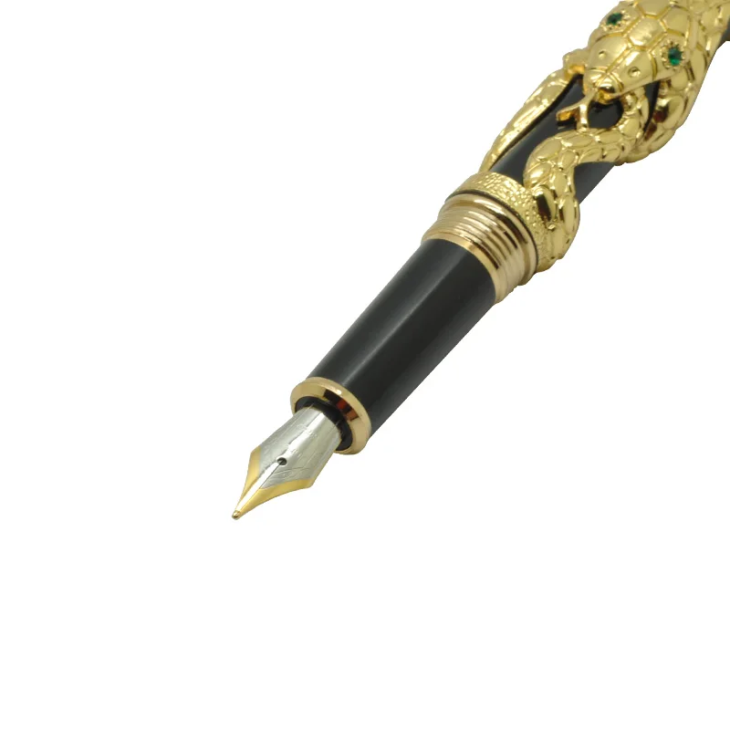 1 шт. Jinhao 3D перьевая ручка в виде змеи Роскошные Металлические перьевые ручки