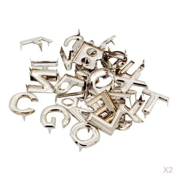 

52Pcs English Alphabet A-Z Metal Rivets Claw Studs for Bag Belt Leathercraft Rivets