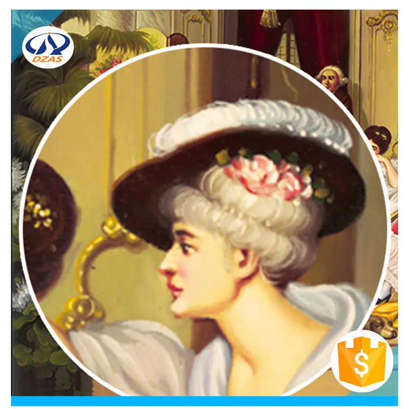 

DZAS LDX 2018 New 3D Large European Palace Classical Oil Painting Wallpaper