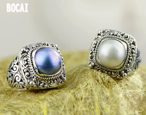 

S925 Серебряное Кольцо женское жемчужное mabeizhu щедрые модные ювелирные изделия