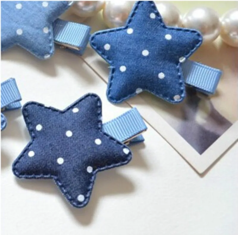 2 шт. детская джинсовая ткань стразы со звездами корона заколка для волос заколки