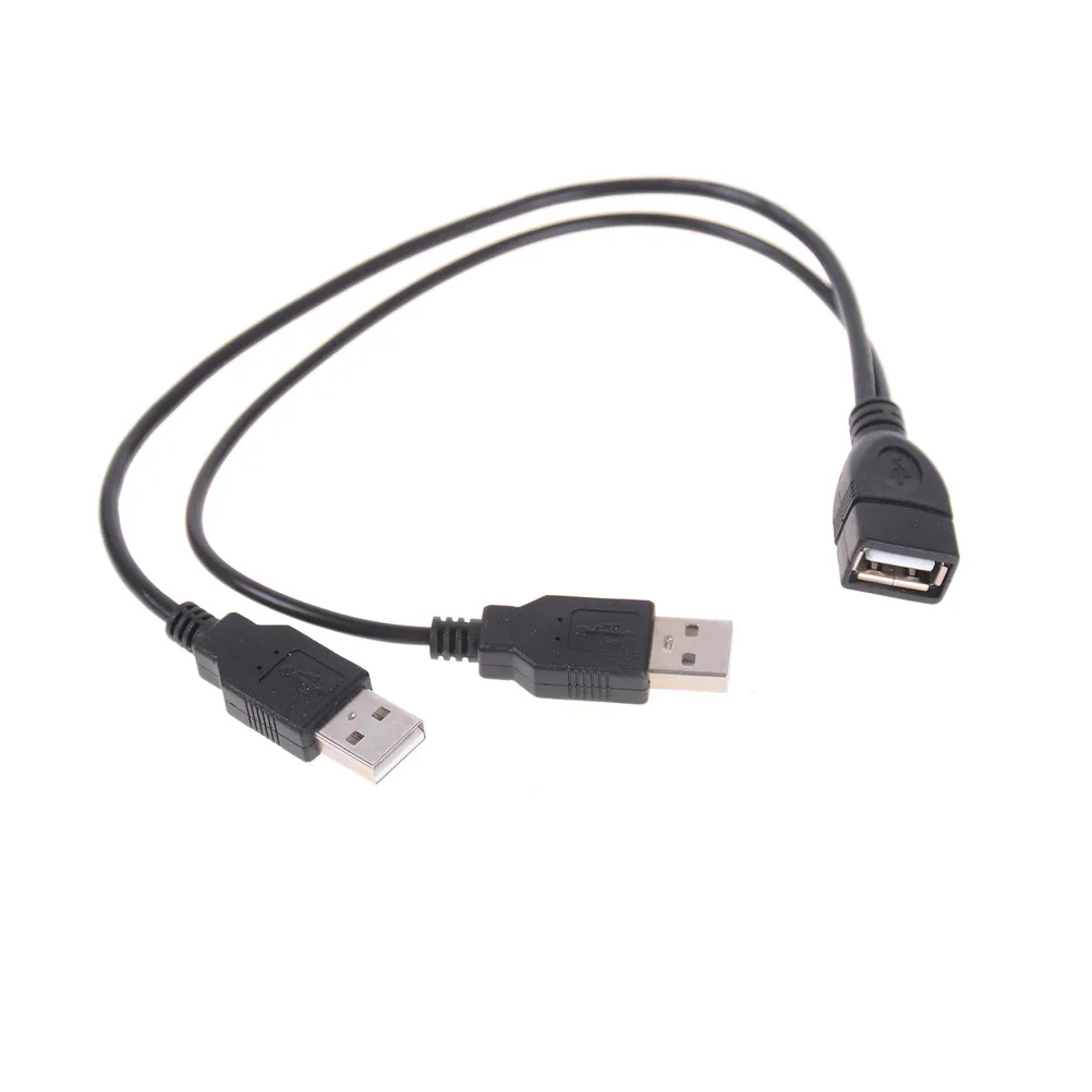 1 шт. Удлинительный кабель USB 1 Женский до 2 USB Мужской дата-концентратор адаптер питания Y Разветвитель usb Зарядный Кабель питания Шнур 20 см