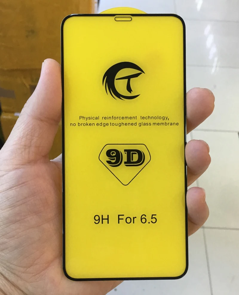 100 шт. закаленное стекло 9D с розничной коробкой для iPhone XR XS MAX X 7 8 PLUS 6 6Ps Plus полное