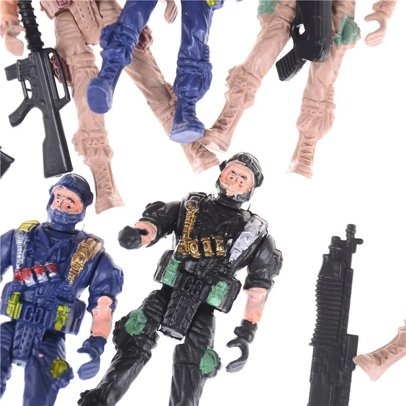 2 военных фигурки спецназа в наборе. Модель игрушки солдат для мальчиков. 9см.