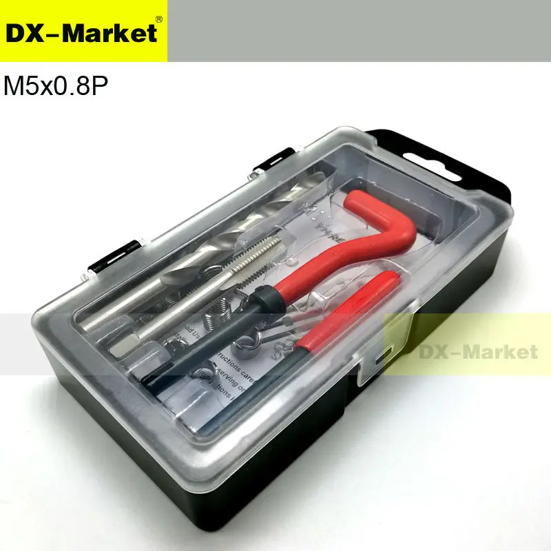 Набор для ремонта резьбы m5 набор с вставкой катушки сверлом метчиком инструмент