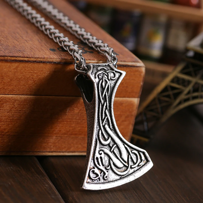 Ethnic Viking Dragon Axe Pendant Necklace Double Side 5pcs no chain | Украшения и аксессуары
