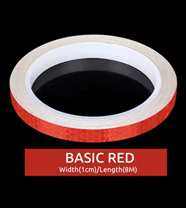 Red Sticker Велосипедная наклейка s отличительные светоотражающие наклейки полоса Велосипед отражательная клеящаяся лента отражатель Велосипедное колесо велосипед аксессуары для велосипеда - Цвет: Red Sticker