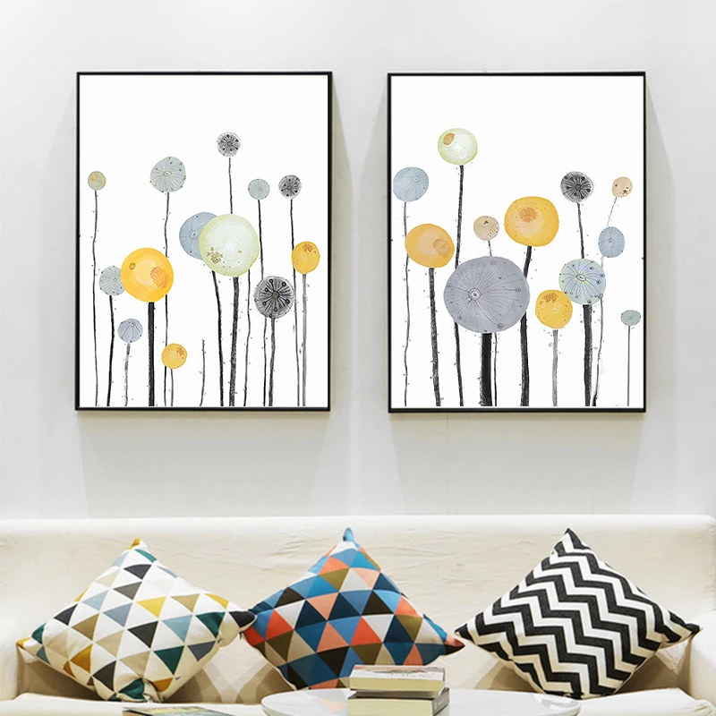 Скандинавский постер RELIABLI с изображением цветов настенные художественные