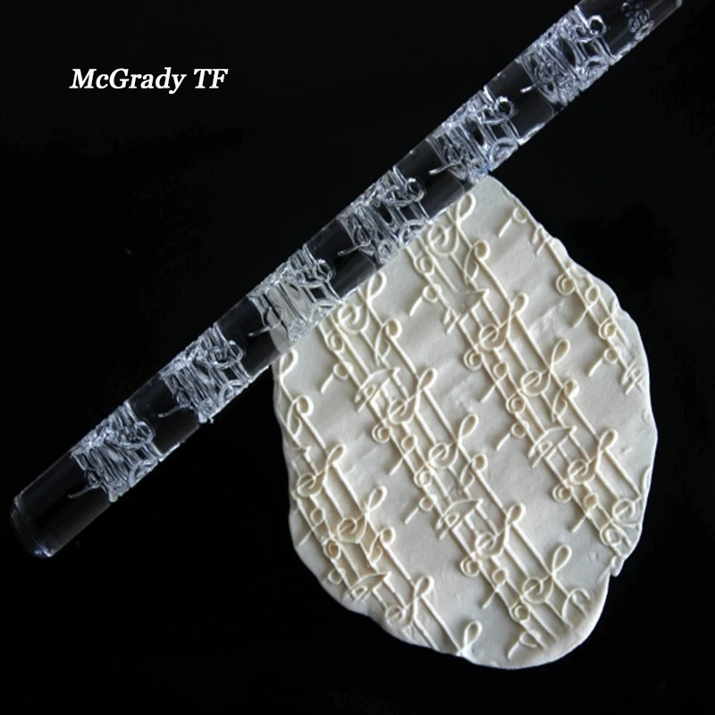 Музыкальная форма Торт Помадка тисненая Роллинг штифт тиснение Sugarcraft украшения